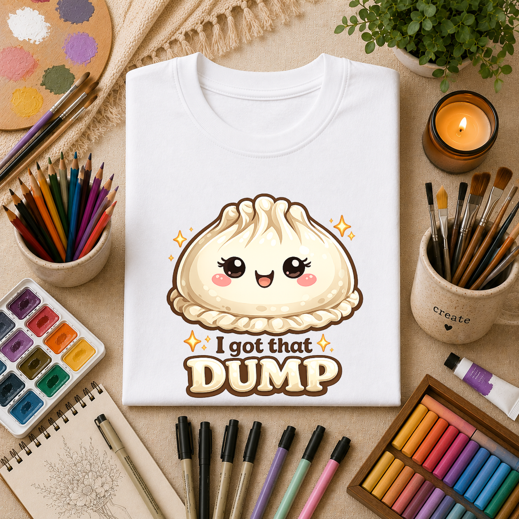Dumpling T-Shirt — Cute Kawaii Dumpling Design with "I Got That Dump"
