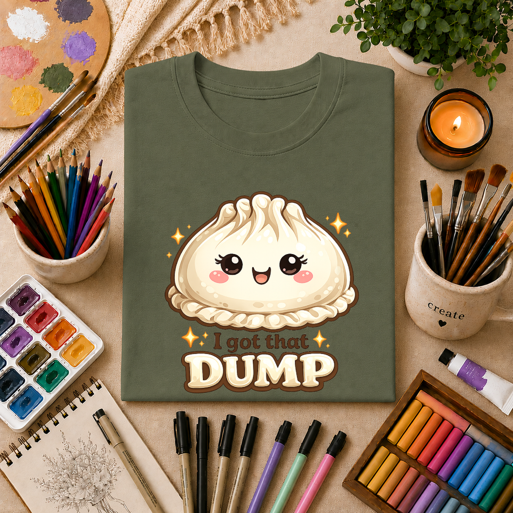 Dumpling T-Shirt — Cute Kawaii Dumpling Design with "I Got That Dump"