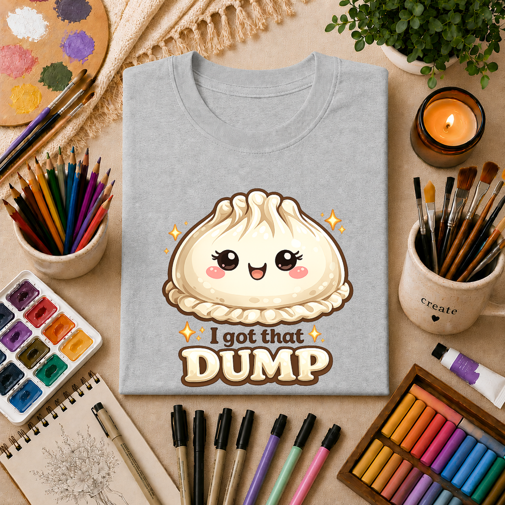 Dumpling T-Shirt — Cute Kawaii Dumpling Design with "I Got That Dump"