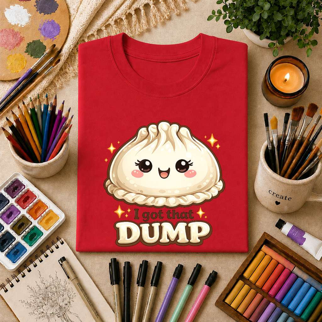 Dumpling T-Shirt — Cute Kawaii Dumpling Design with "I Got That Dump"