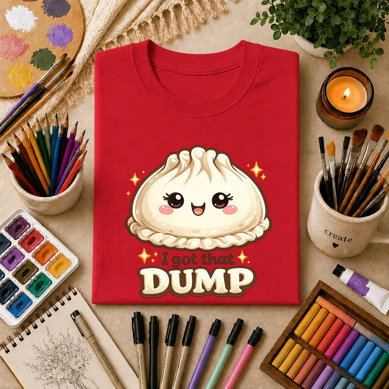 Dumpling T-Shirt — Cute Kawaii Dumpling Design with "I Got That Dump"