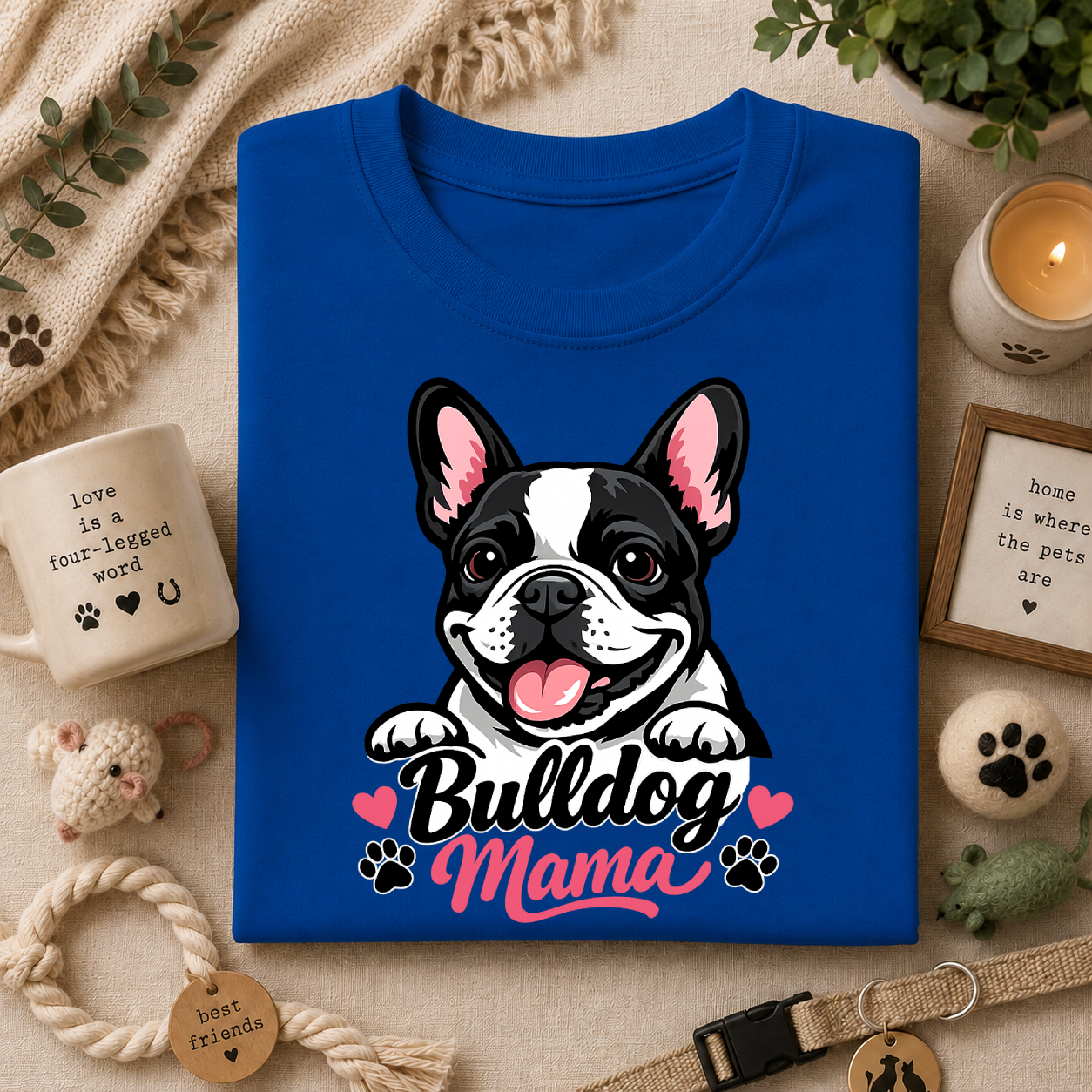 Bulldog Mama T-Shirt — Cute French/English Bulldog Tee for Dog Lovers
