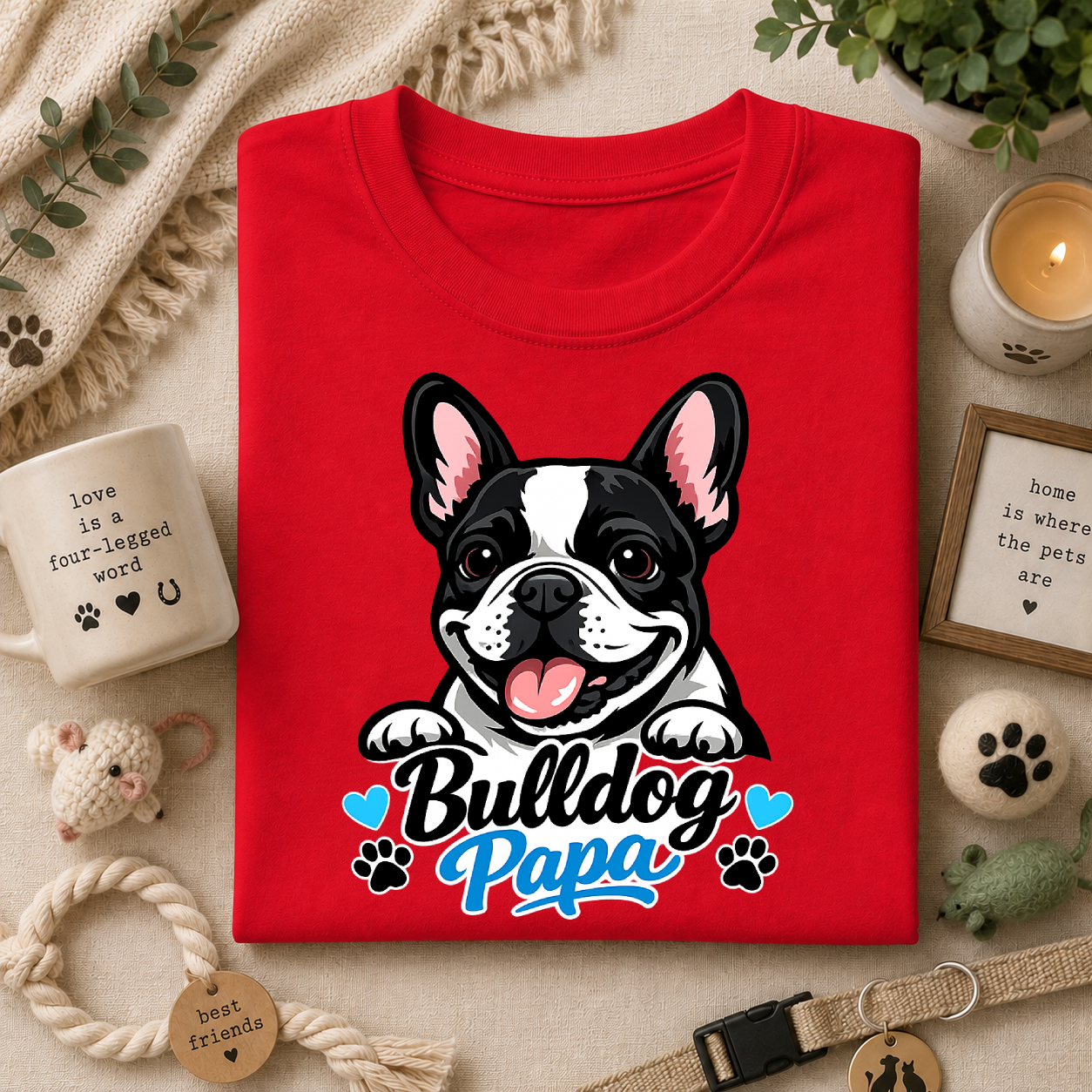 Bulldog Papa T-Shirt — Cute French Bulldog Dad Tee