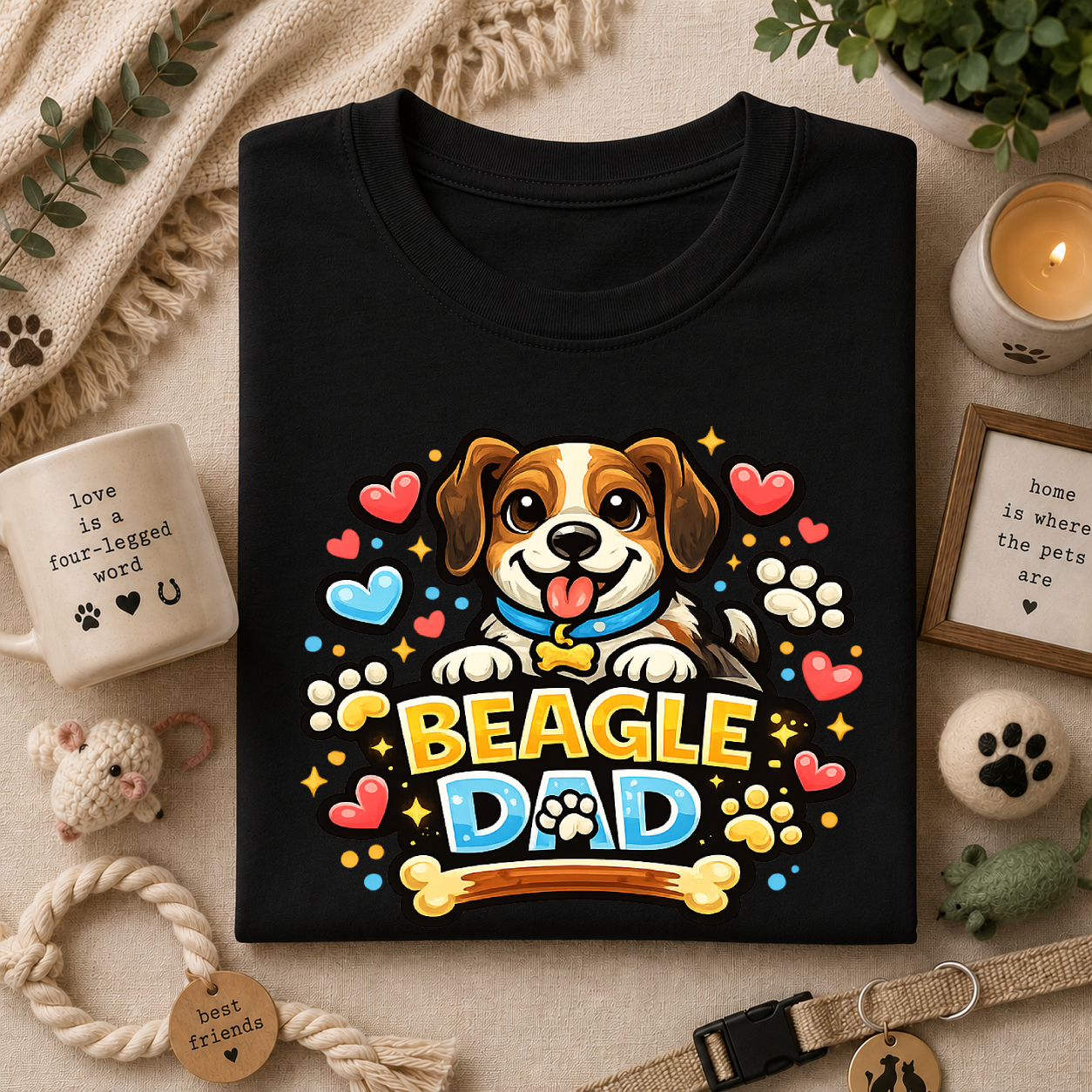 Beagle Dad T-Shirt — Beagle Dog Tee for Dog Lovers, Father’s Day Gift