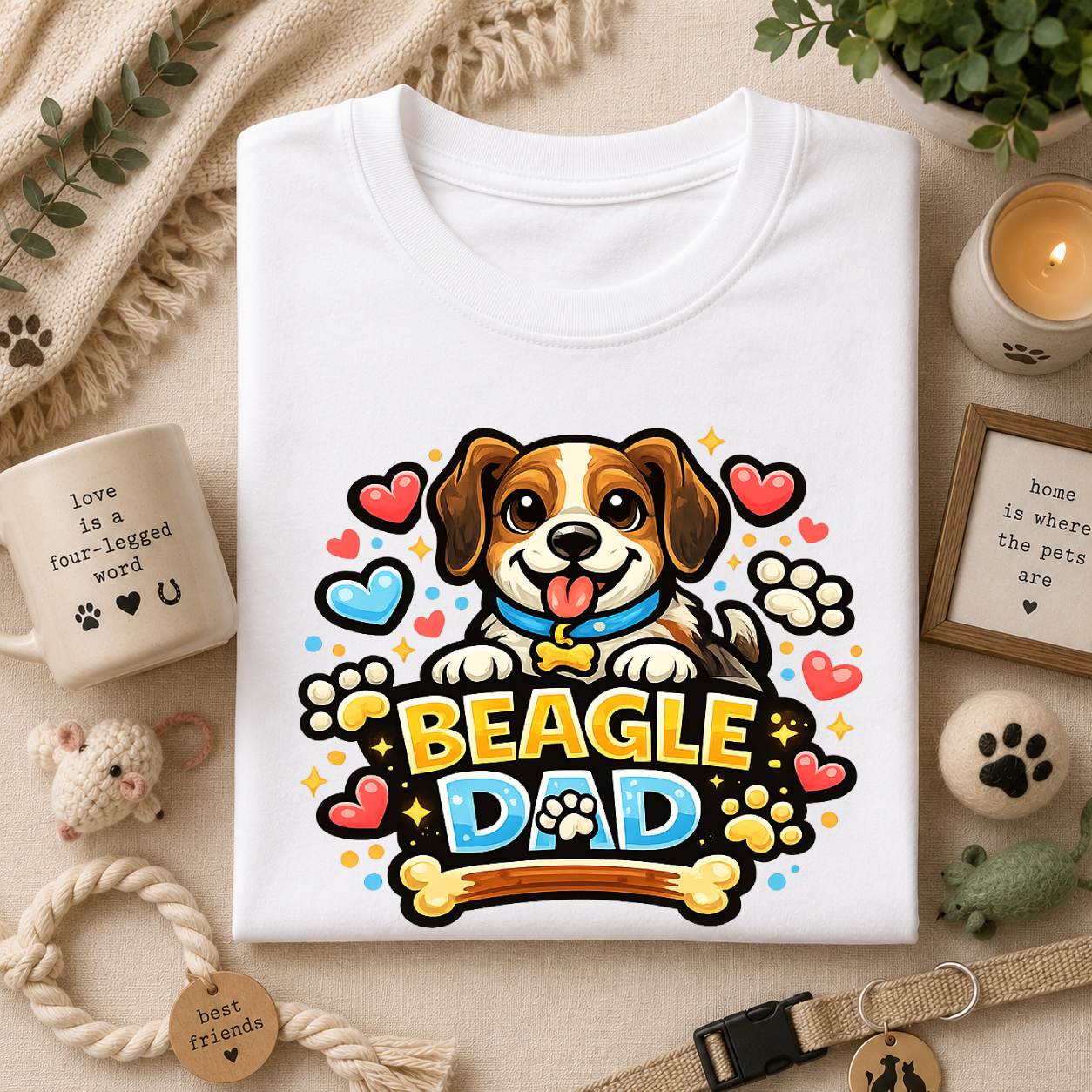 Beagle Dad T-Shirt — Beagle Dog Tee for Dog Lovers, Father’s Day Gift