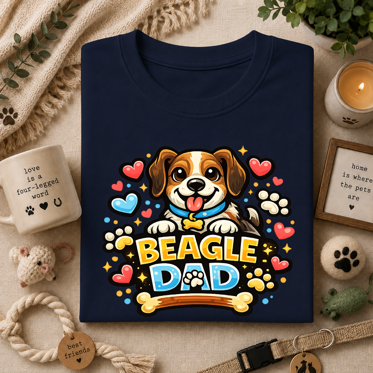 Beagle Dad T-Shirt — Beagle Dog Tee for Dog Lovers, Father’s Day Gift