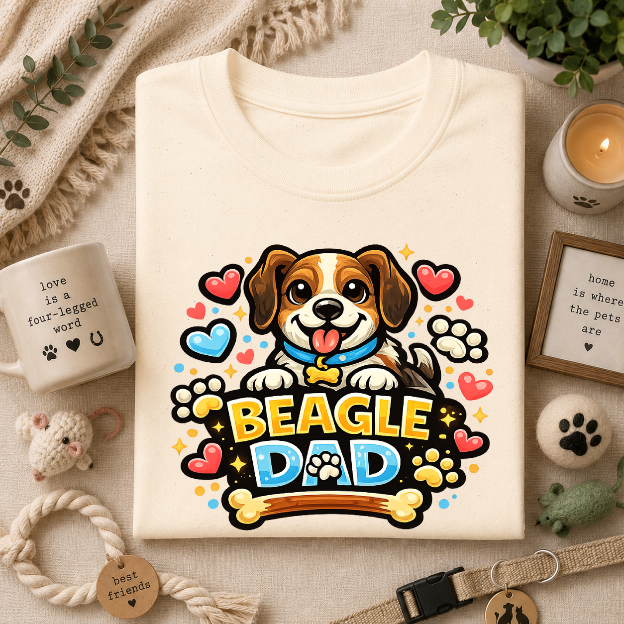 Beagle Dad T-Shirt — Beagle Dog Tee for Dog Lovers, Father’s Day Gift