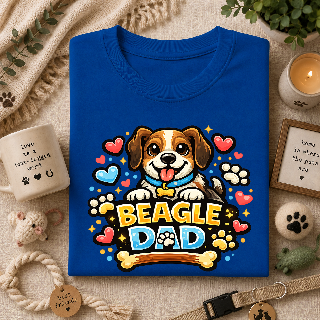 Beagle Dad T-Shirt — Beagle Dog Tee for Dog Lovers, Father’s Day Gift