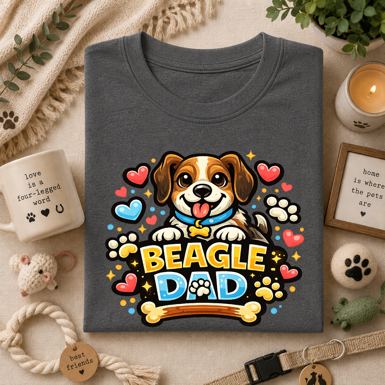 Beagle Dad T-Shirt — Beagle Dog Tee for Dog Lovers, Father’s Day Gift