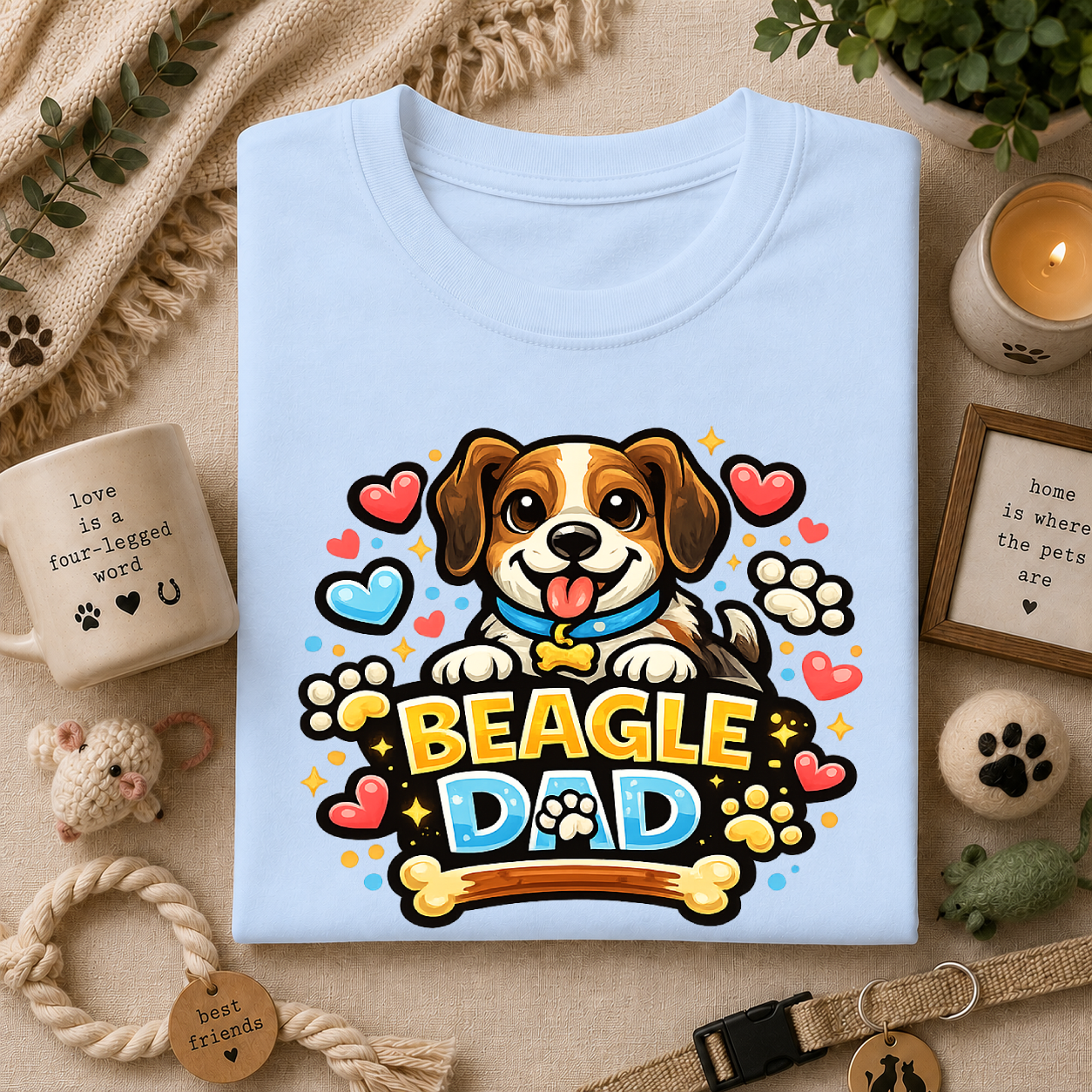 Beagle Dad T-Shirt — Beagle Dog Tee for Dog Lovers, Father’s Day Gift