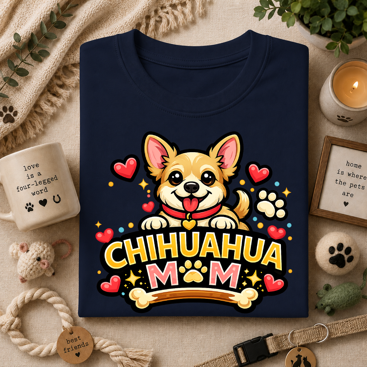 Chihuahua Mom T‑Shirt — Cute Dog Mom Graphic Tee