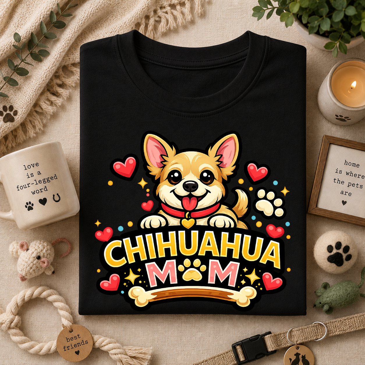 Chihuahua Mom T‑Shirt — Cute Dog Mom Graphic Tee
