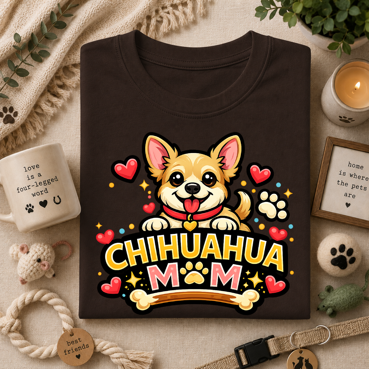 Chihuahua Mom T‑Shirt — Cute Dog Mom Graphic Tee