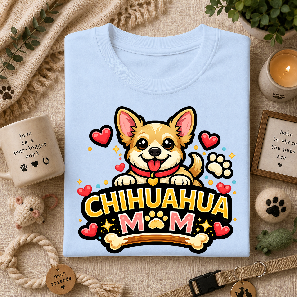 Chihuahua Mom T‑Shirt — Cute Dog Mom Graphic Tee
