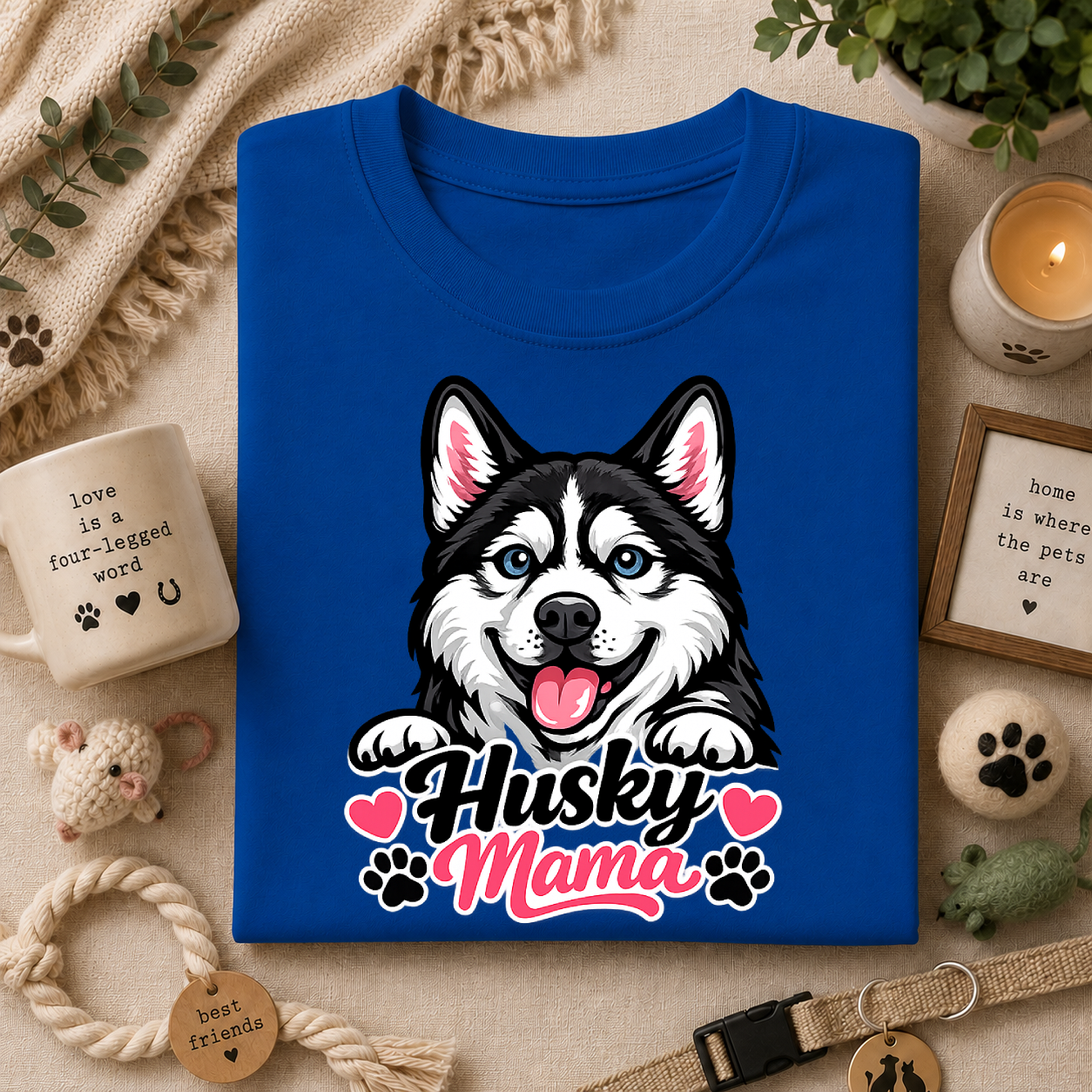 Husky Mama T-Shirt — Cute Siberian Husky Dog Mom Tee