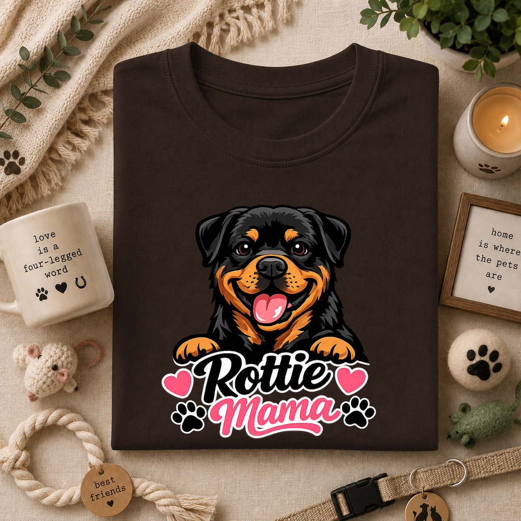 Rottie Mama T-Shirt — Cute Rottweiler Dog Mom Tee