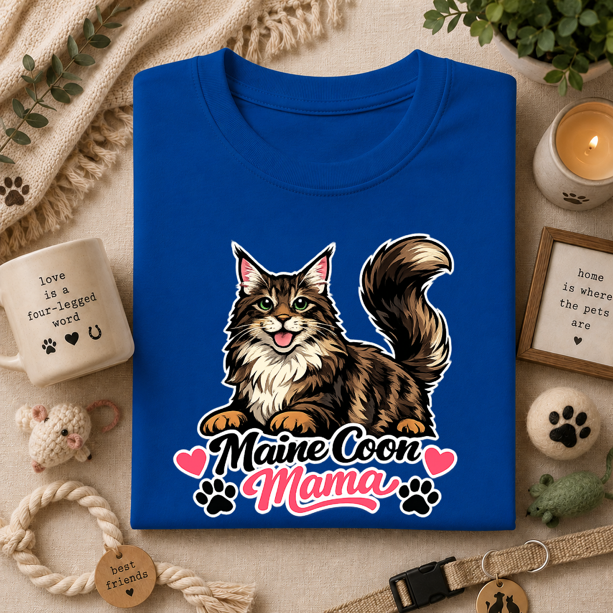 Maine Coon Mama T-Shirt — Cute Cat Tee for Cat Moms