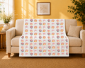 Cat Paw Pattern Velveteen Plush Blanket – Soft Cozy Cat Themed Throw for Home, Kids & Gifts