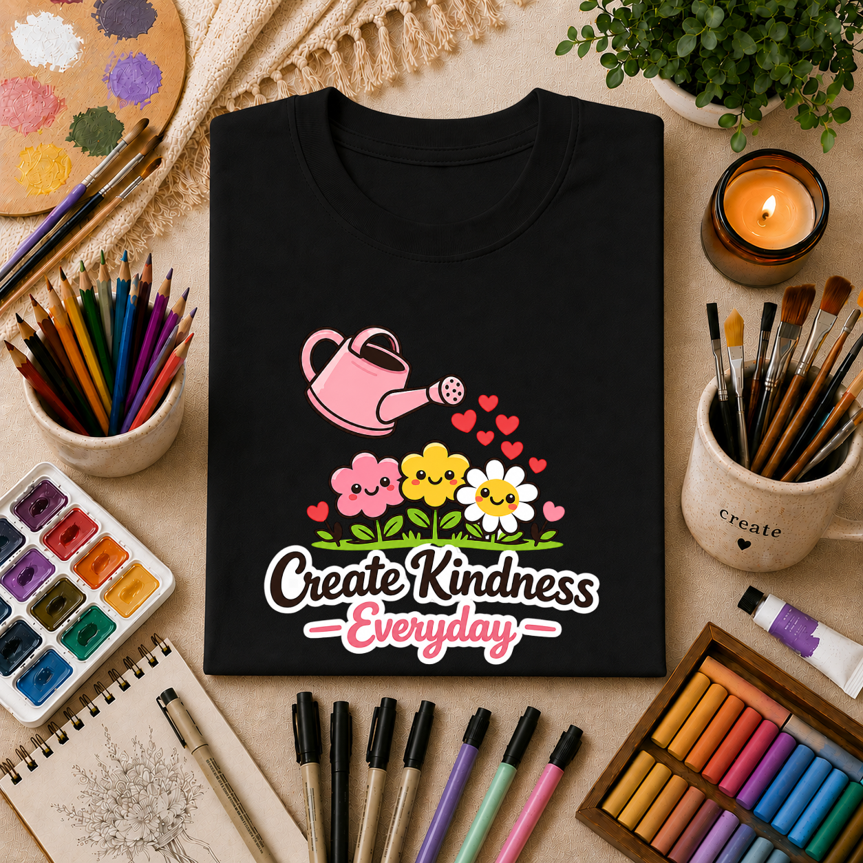 T-Shirt — Create Kindness Everyday Gardening Floral Tee