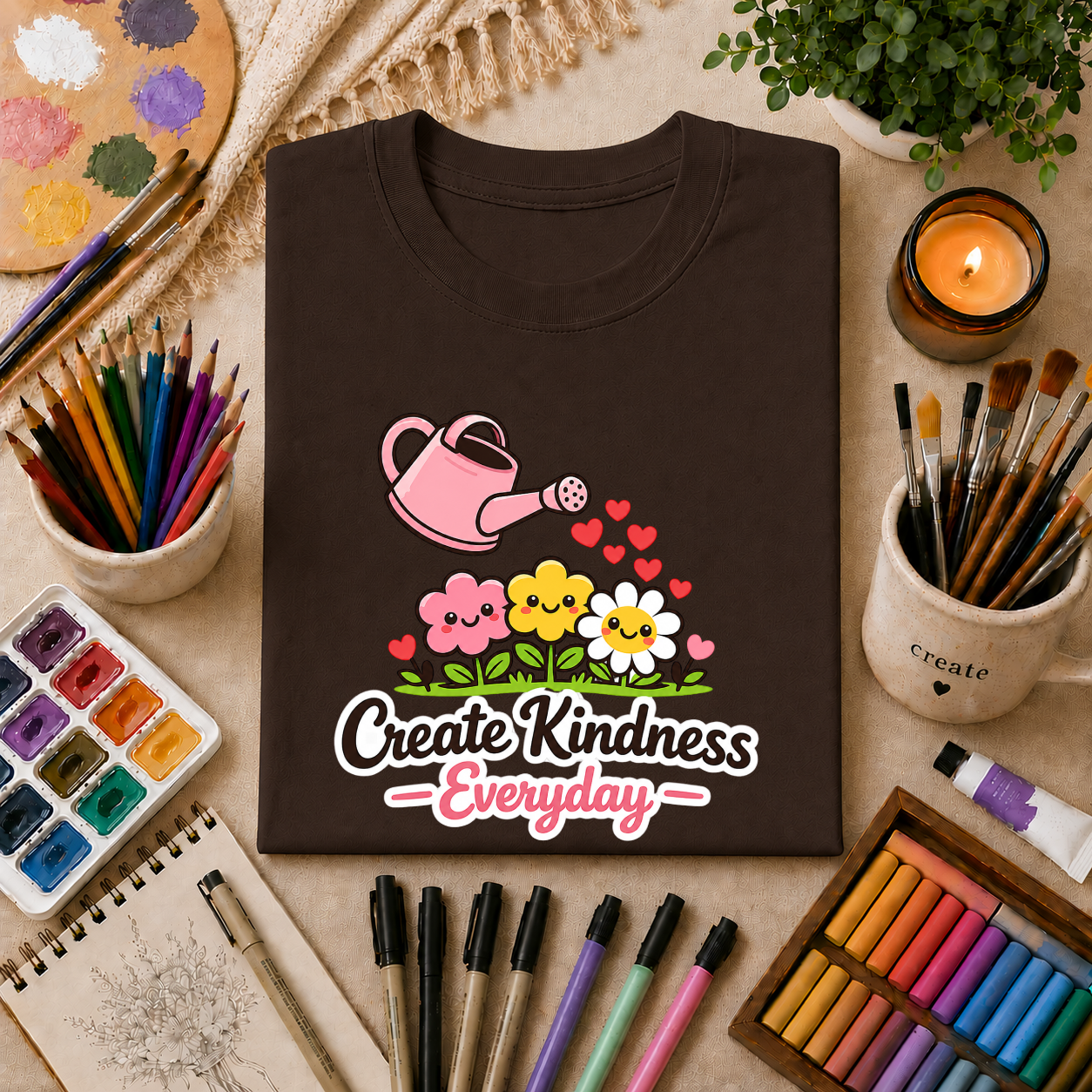 T-Shirt — Create Kindness Everyday Gardening Floral Tee