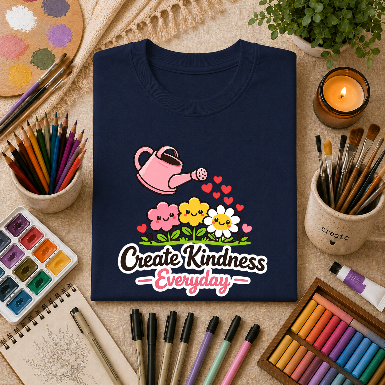 T-Shirt — Create Kindness Everyday Gardening Floral Tee