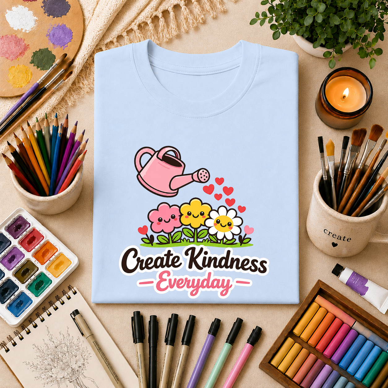 T-Shirt — Create Kindness Everyday Gardening Floral Tee