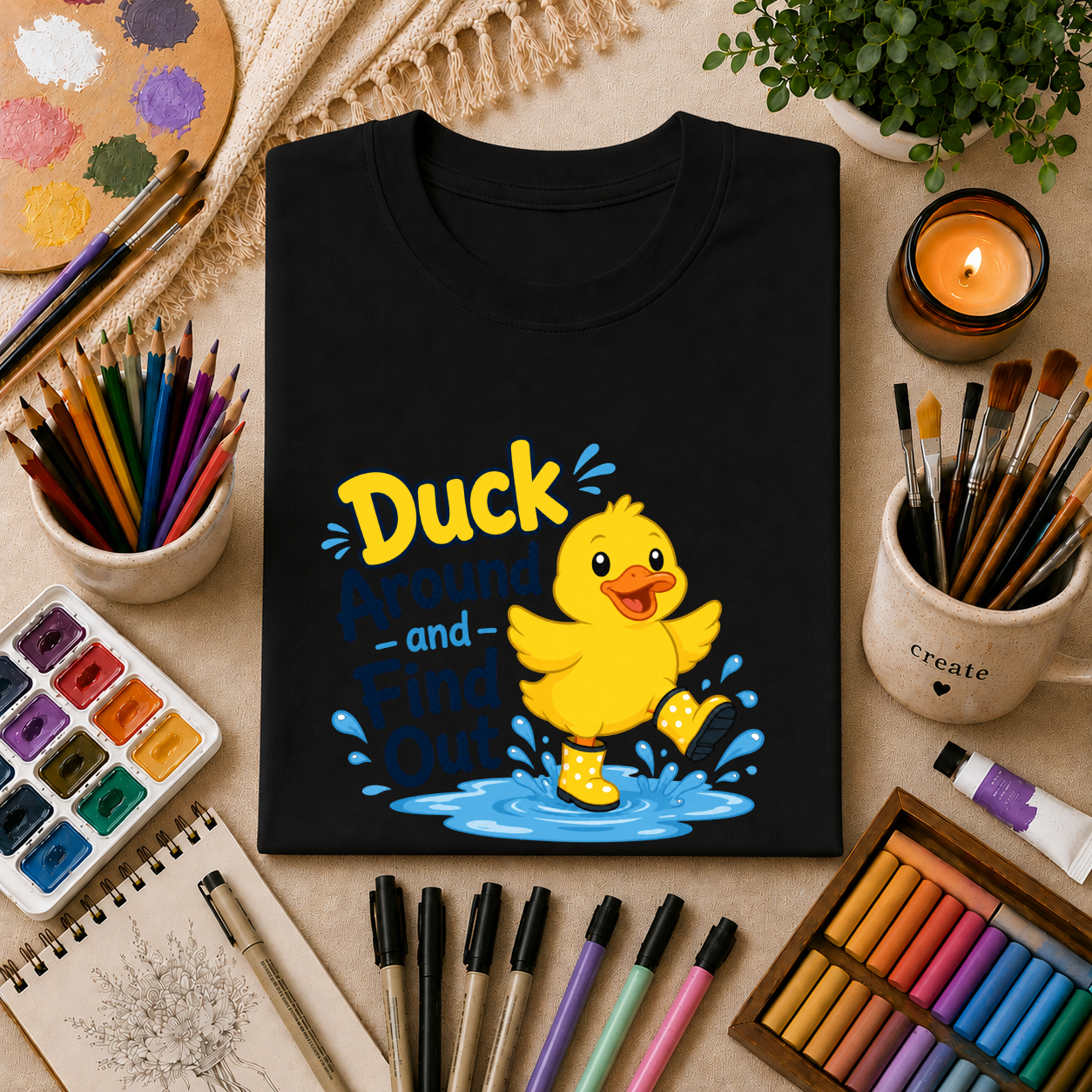 Duck Around and Find Out T-Shirt — Cute Rubber Duck Graphic Tee