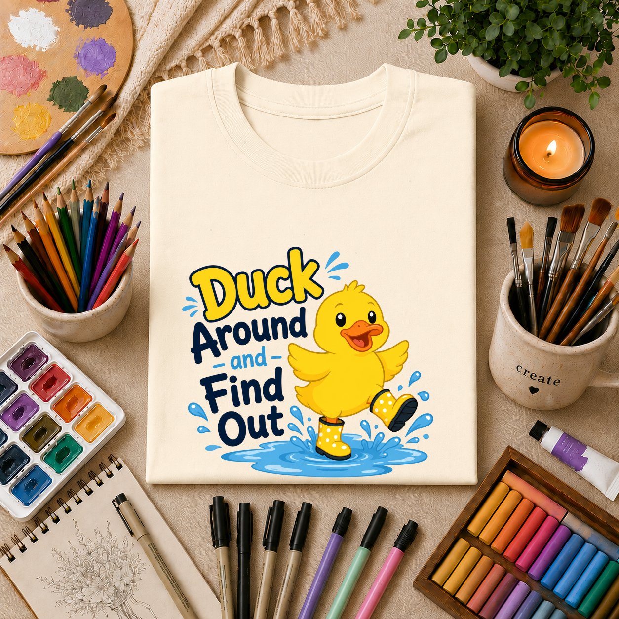 Duck Around and Find Out T-Shirt — Cute Rubber Duck Graphic Tee