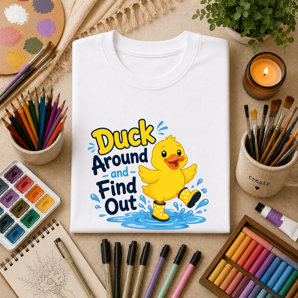 Duck Around and Find Out T-Shirt — Cute Rubber Duck Graphic Tee