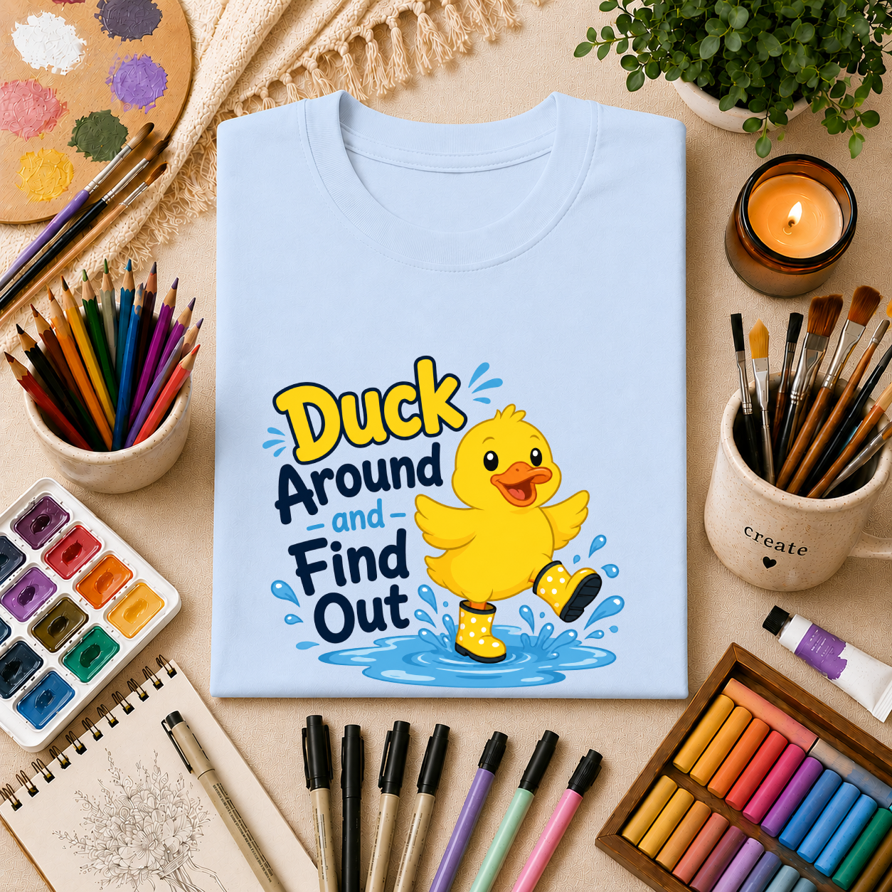 Duck Around and Find Out T-Shirt — Cute Rubber Duck Graphic Tee