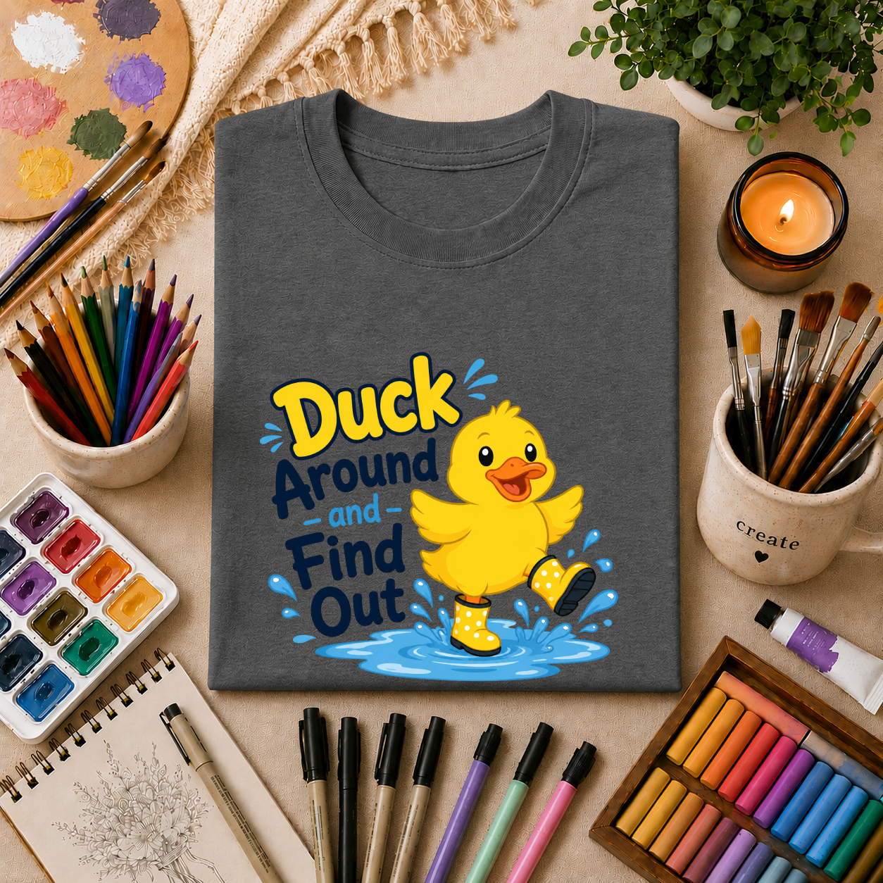 Duck Around and Find Out T-Shirt — Cute Rubber Duck Graphic Tee