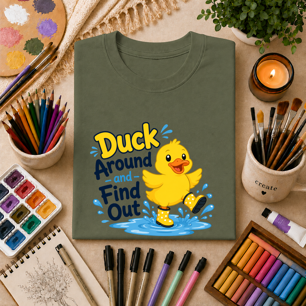 Duck Around and Find Out T-Shirt — Cute Rubber Duck Graphic Tee