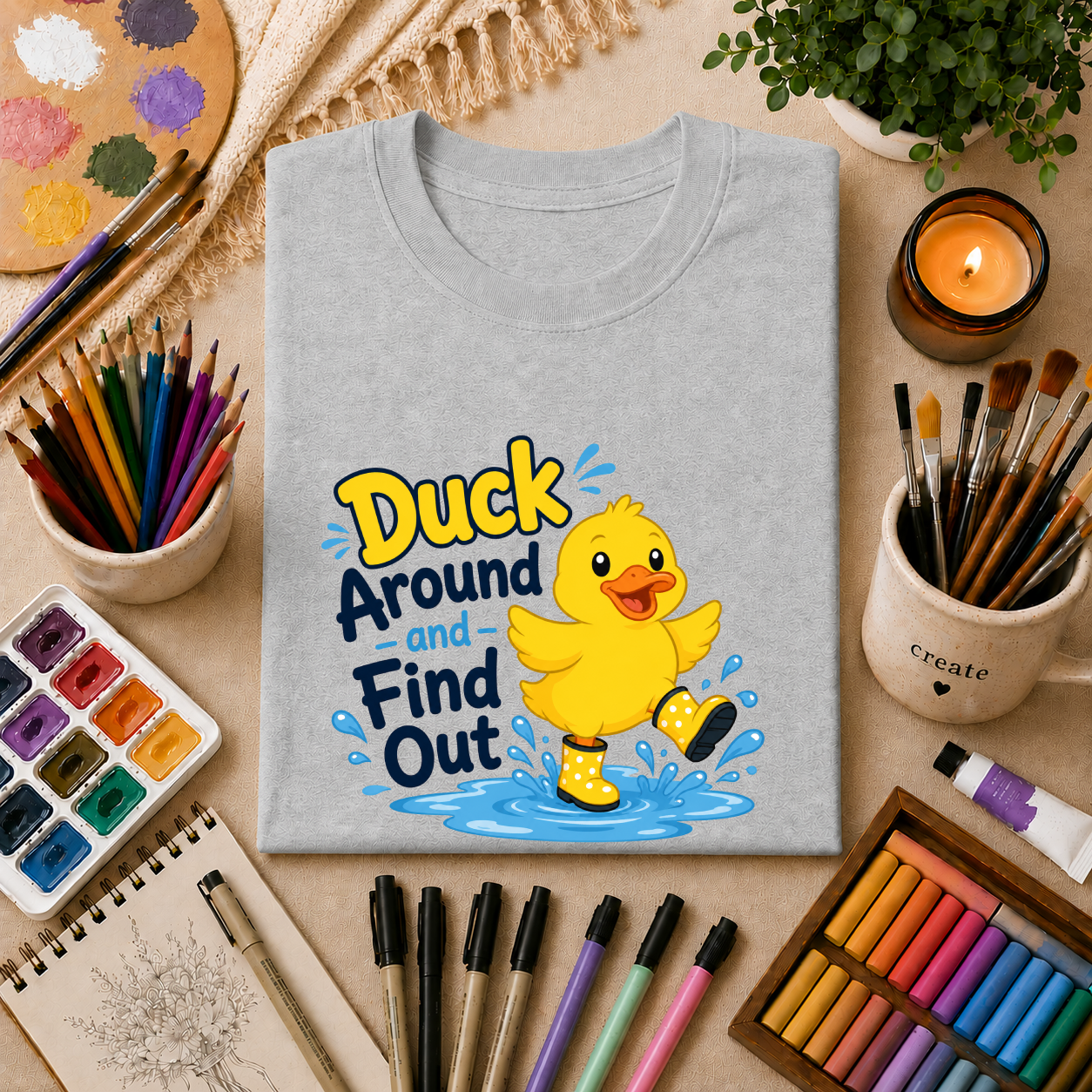 Duck Around and Find Out T-Shirt — Cute Rubber Duck Graphic Tee