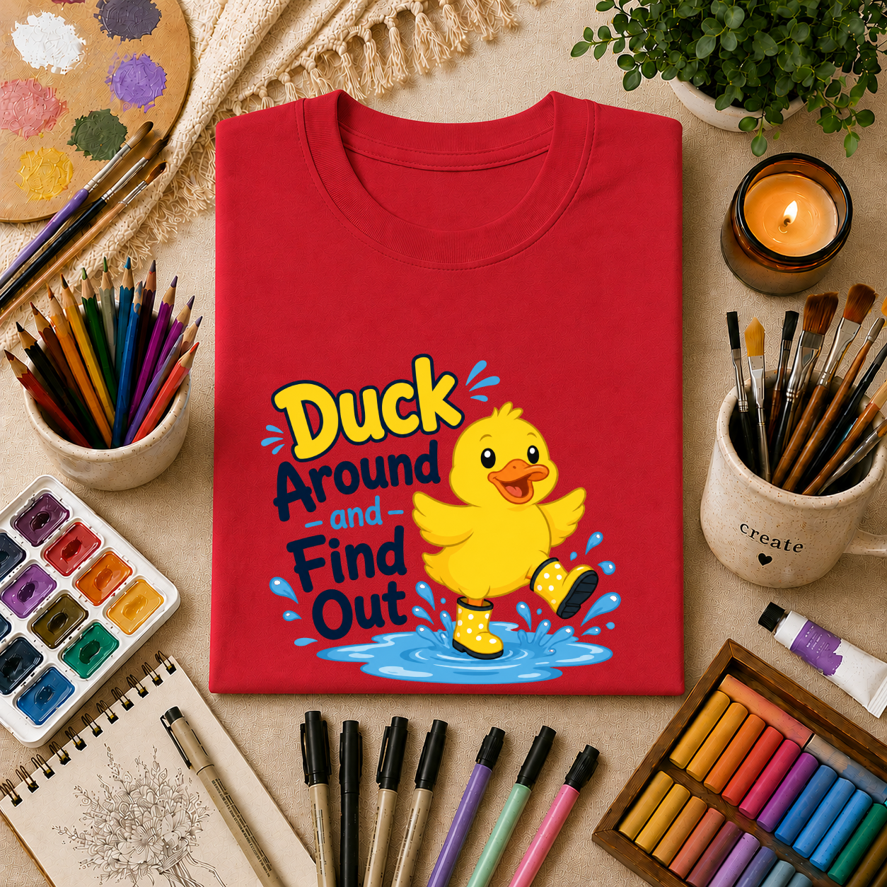Duck Around and Find Out T-Shirt — Cute Rubber Duck Graphic Tee