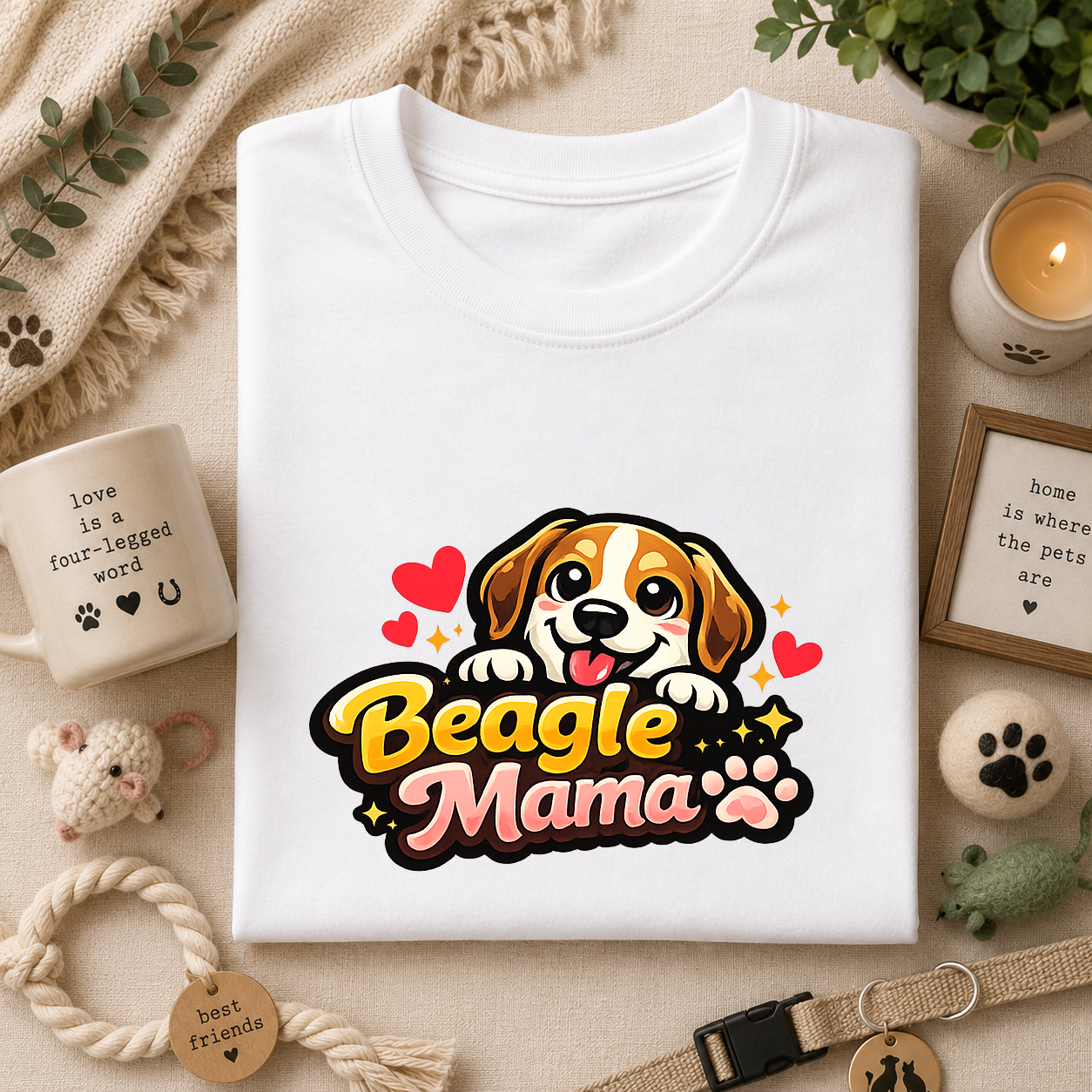 Beagle Mama T-Shirt — Cute Beagle Mom Dog Lover Graphic Tee
