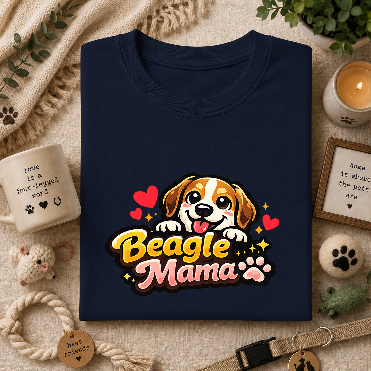 Beagle Mama T-Shirt — Cute Beagle Mom Dog Lover Graphic Tee