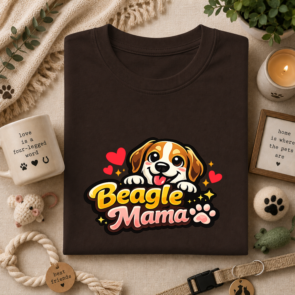Beagle Mama T-Shirt — Cute Beagle Mom Dog Lover Graphic Tee