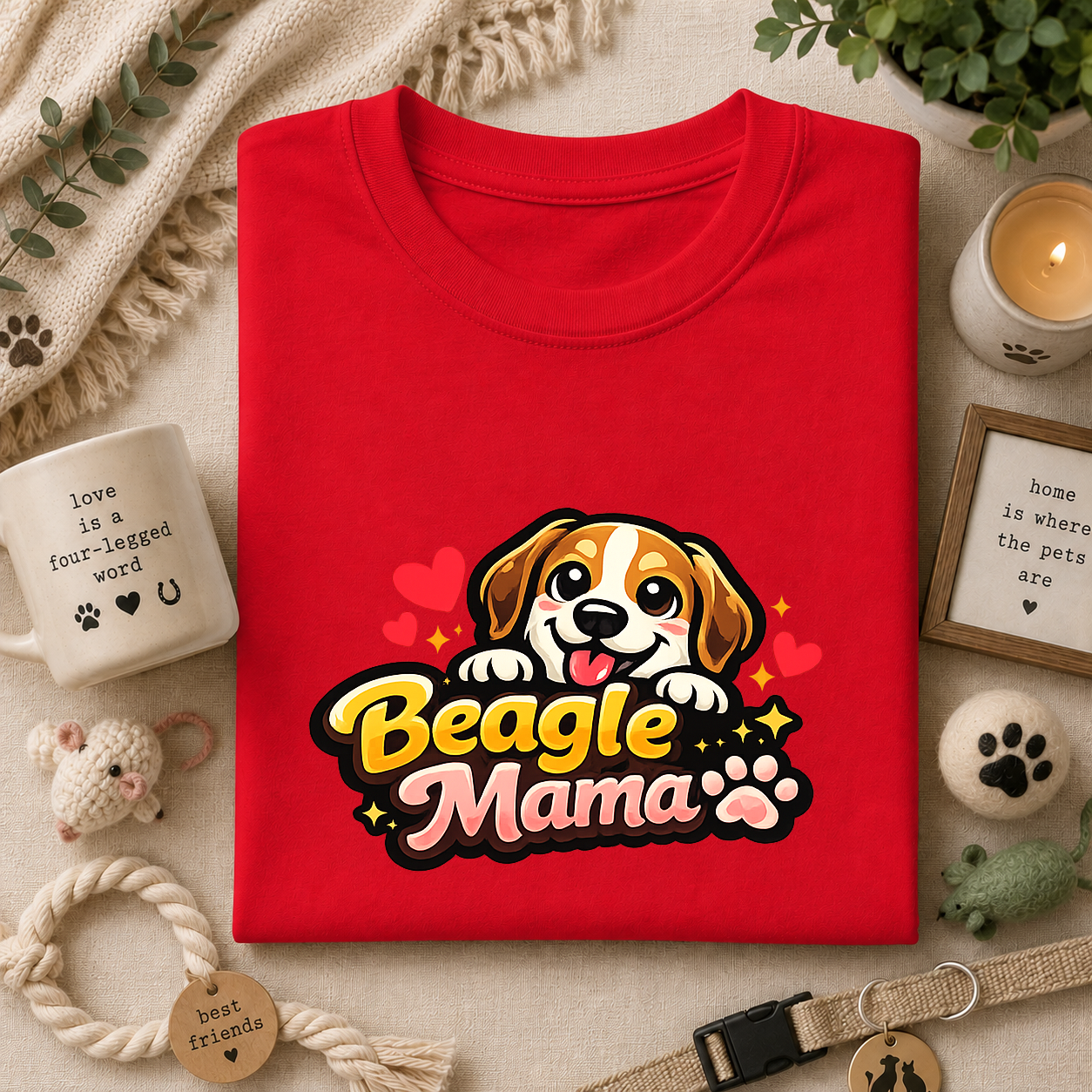 Beagle Mama T-Shirt — Cute Beagle Mom Dog Lover Graphic Tee