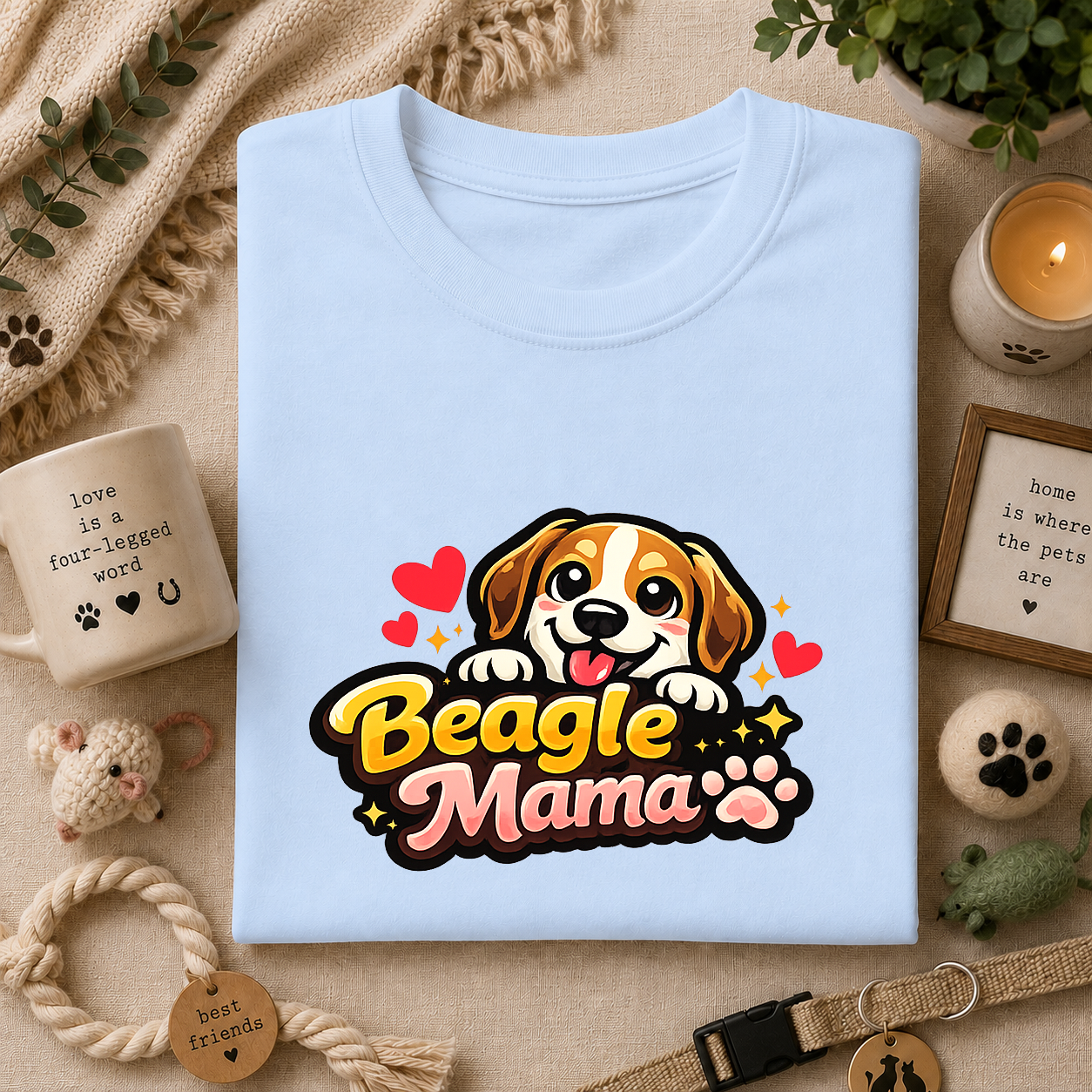 Beagle Mama T-Shirt — Cute Beagle Mom Dog Lover Graphic Tee