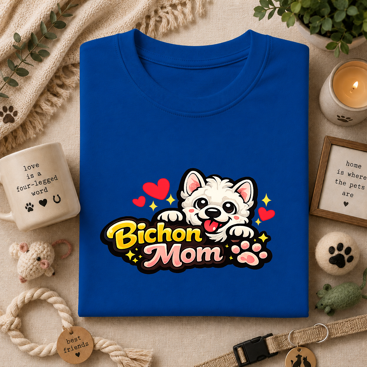 Bichon Mom T-Shirt — Cute Bichon Frise Mom Graphic Tee