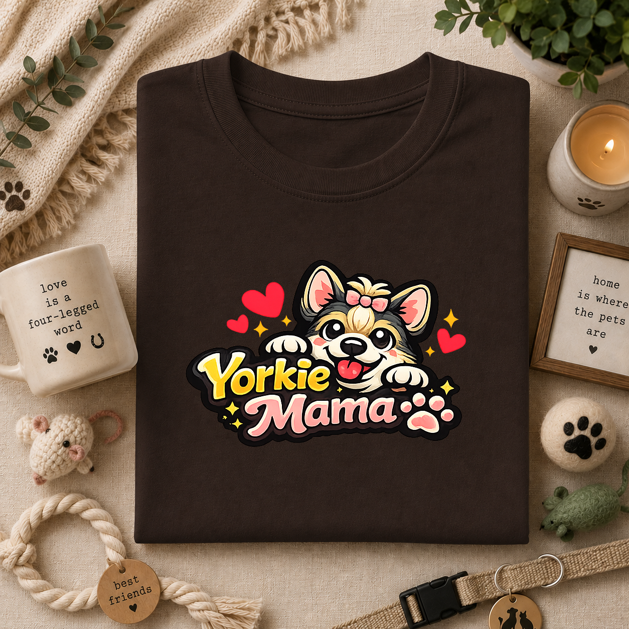 Yorkie Mama T-Shirt — Cute Yorkshire Terrier Mom Tee
