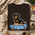 Dachshund Papa T-Shirt — Cute Black & Tan Sausage Dog Tee for Dog Dads