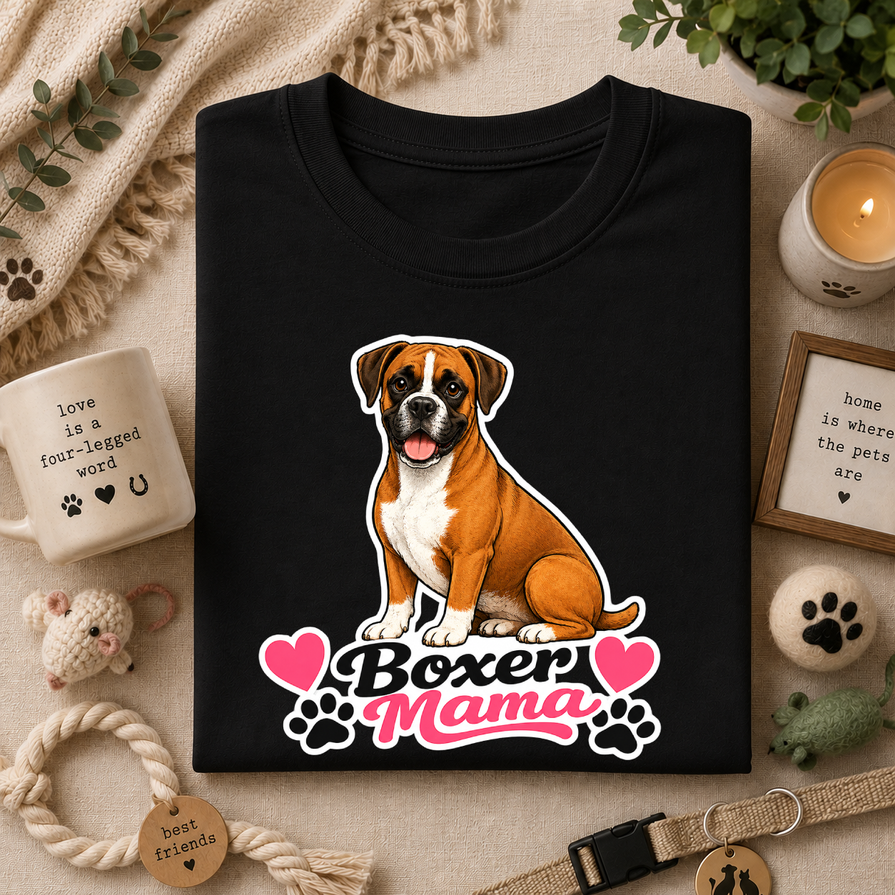 Boxer Mama T-Shirt — Cute Boxer Dog Mom Tee