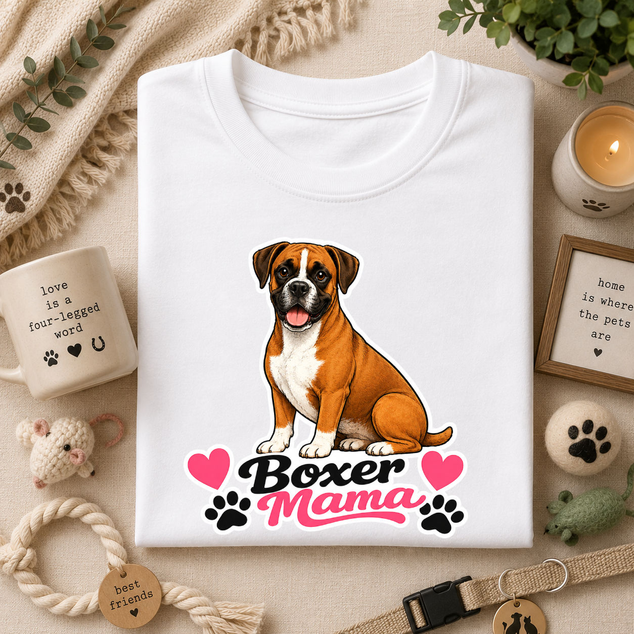 Boxer Mama T-Shirt — Cute Boxer Dog Mom Tee