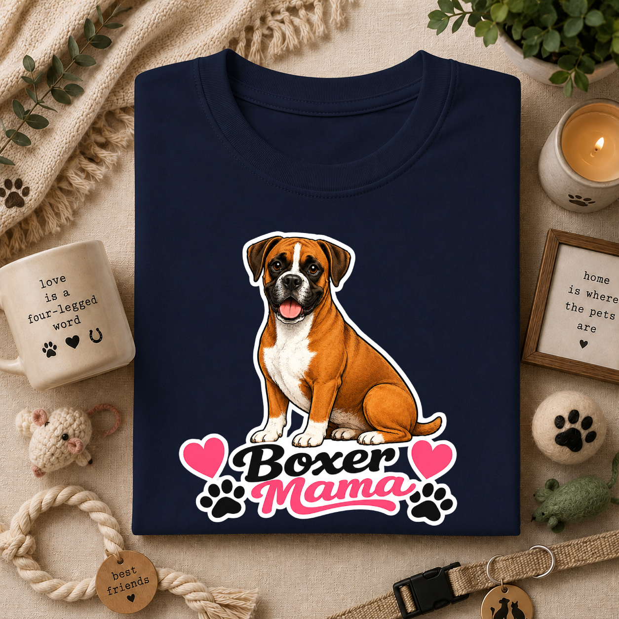 Boxer Mama T-Shirt — Cute Boxer Dog Mom Tee