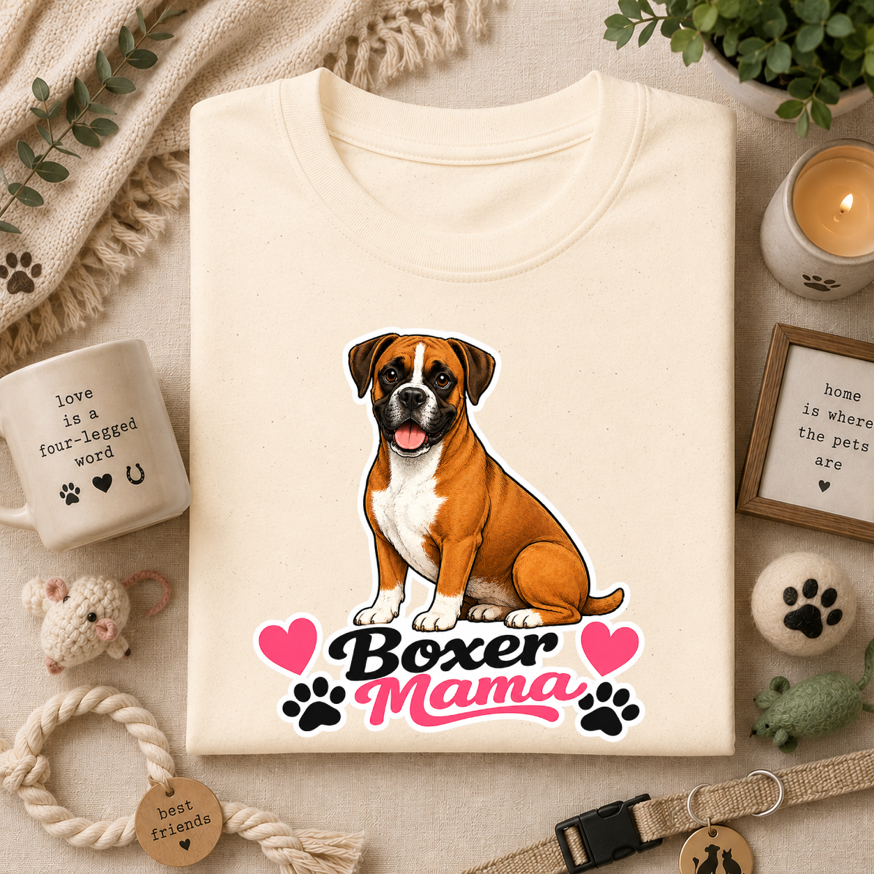 Boxer Mama T-Shirt — Cute Boxer Dog Mom Tee