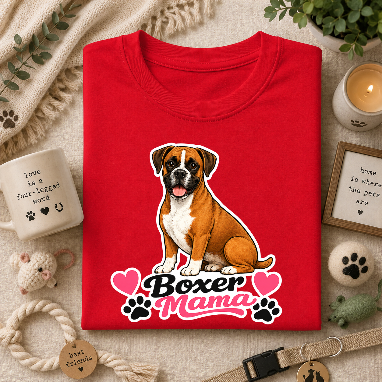 Boxer Mama T-Shirt — Cute Boxer Dog Mom Tee