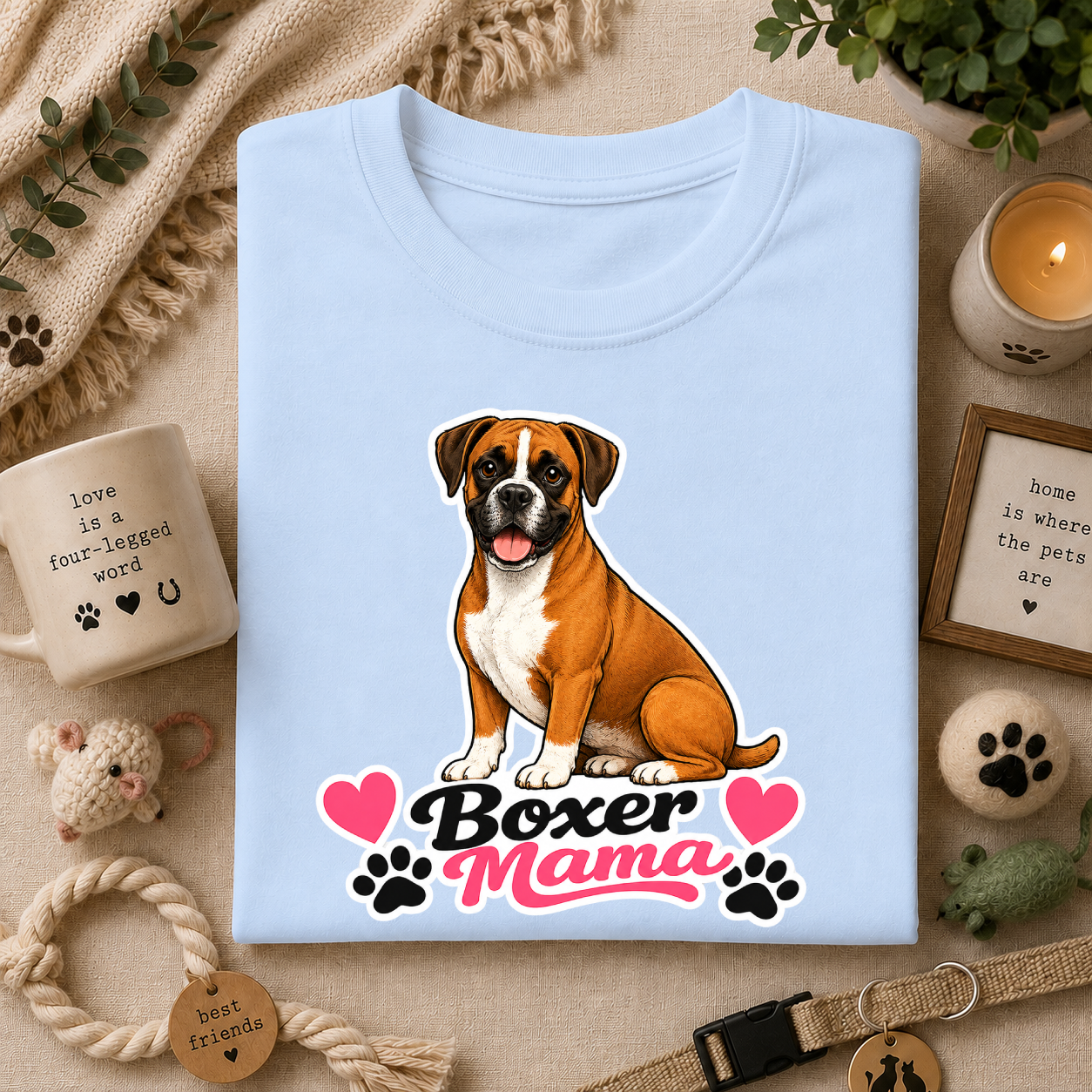 Boxer Mama T-Shirt — Cute Boxer Dog Mom Tee