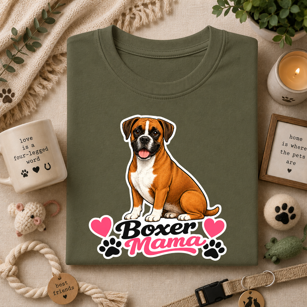 Boxer Mama T-Shirt — Cute Boxer Dog Mom Tee