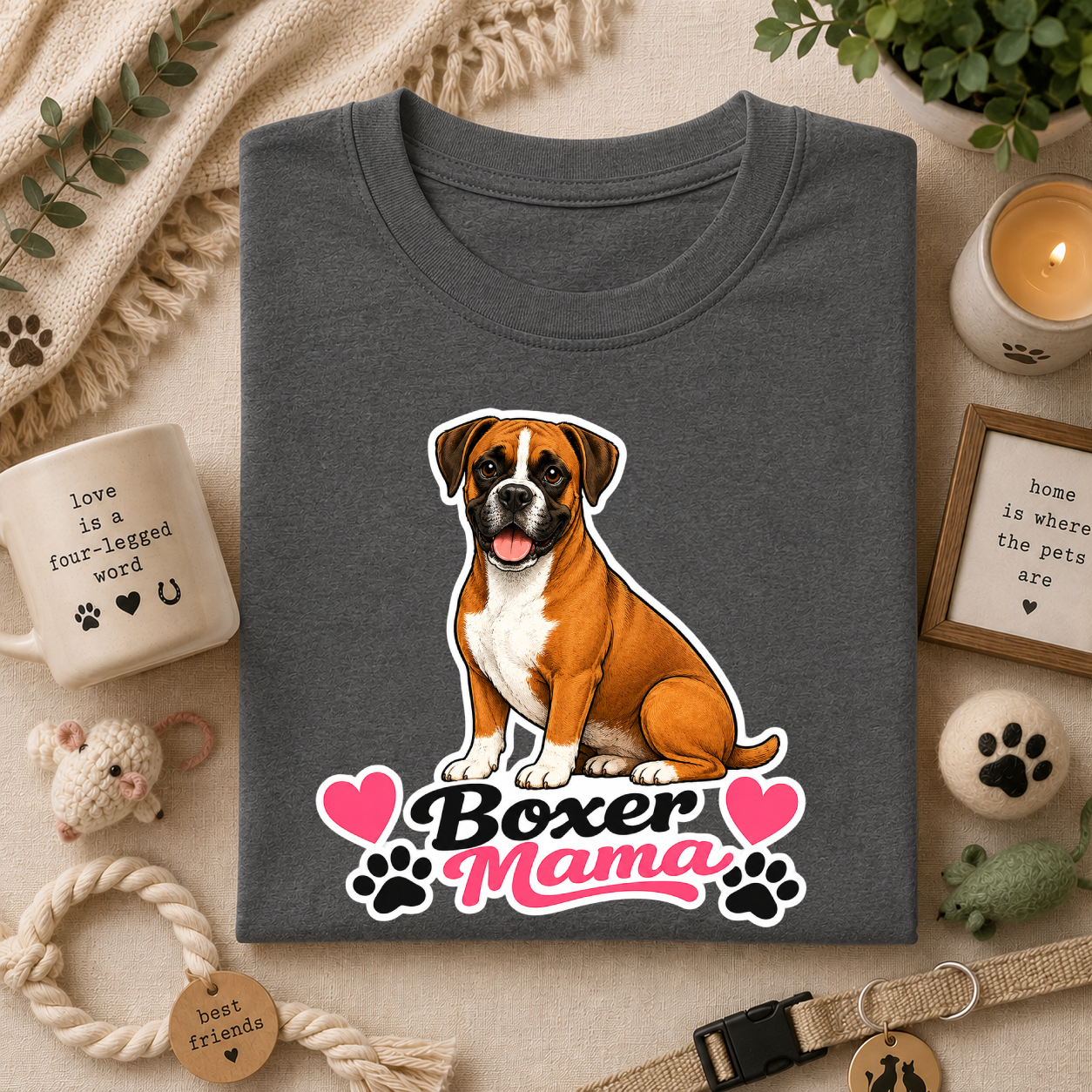 Boxer Mama T-Shirt — Cute Boxer Dog Mom Tee